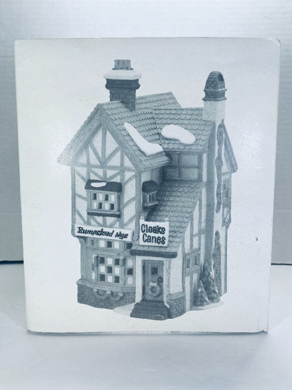 VNTG Dept 56 Dickens' Village Bumpstead NYE Cloaks & Canes #58084 W/Light & Box